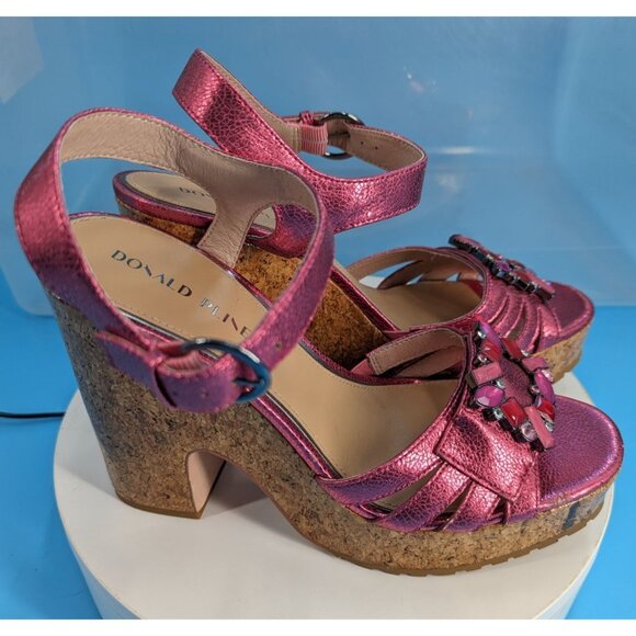 DONALD PLINER galatea crystal‎ wedge platform sandal NWOB $258 - Picture 8 of 14